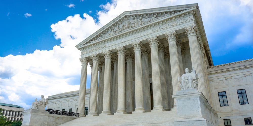 Washington, DC.   USA, July 14, 2019: The United States Supreme Court Building.