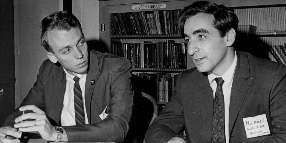 MAY 9 1967, 6 6 1967; Warren Witte of Denver, left, program director of the American Friends Service Committee (Quaker), and Michael Walzer, professor of government at Harvard University and a member of the 
