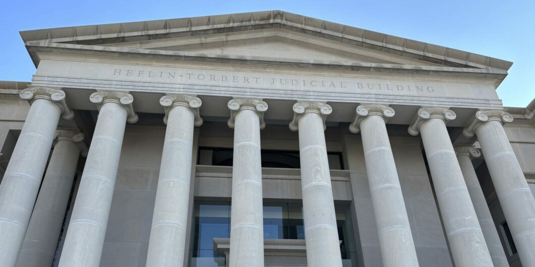 The exterior of the Alabama Supreme Court building in Montgomery, Ala., is shown Tuesday, Feb. 20, 2024. The Alabama Supreme Court ruled, Friday, Feb. 16, 2024, that frozen embryos can be considered children under state law, a ruling critics said could have sweeping implications for fertility treatments. The decision was issued in a pair of wrongful death cases brought by three couples who had frozen embryos destroyed in an accident at a fertility clinic. (AP Photo/Kim Chandler)