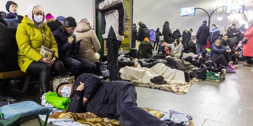 Ukrainians taking shelter in a subway shutterstock 2129174114 1060x530.jpg
