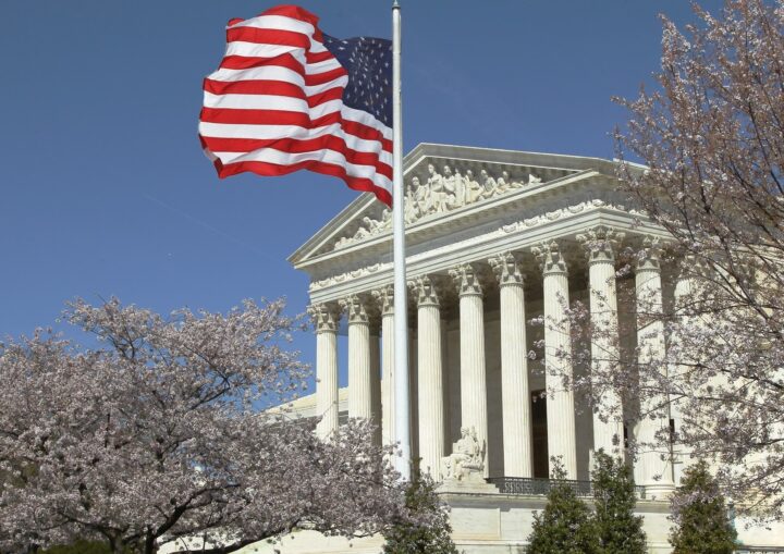Supreme Court with flag 2