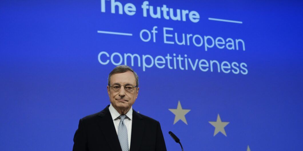 Press Conference by European Commission President Ursula von der LEYEN and Mario DRAGHI on the Report on the Future of EU Competitiveness in Brussels, Belgium on September 9, 2024.
