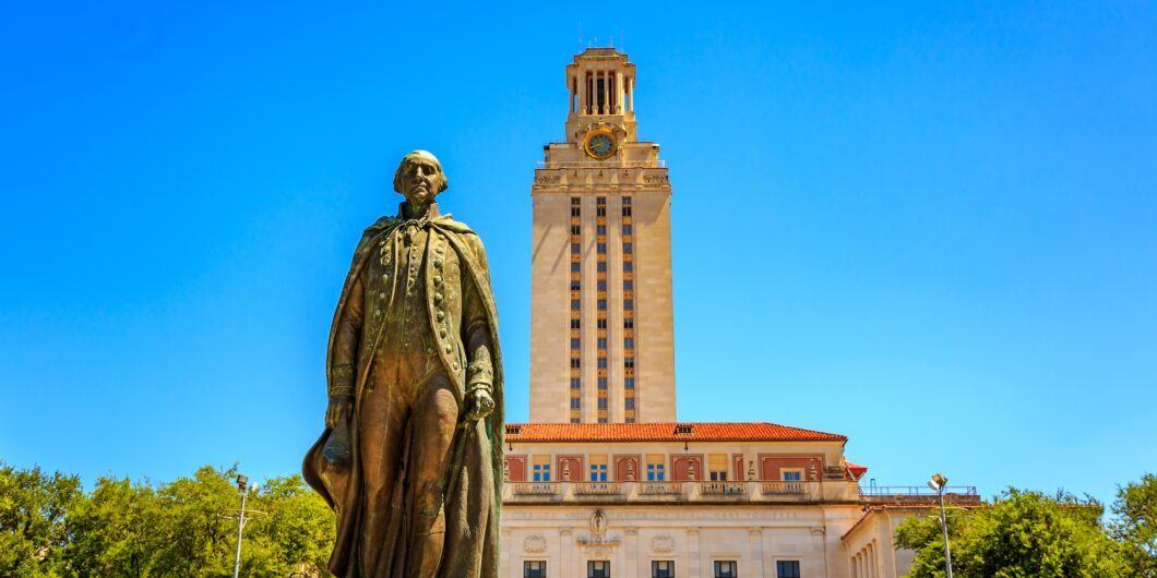 Austin, TX   JUNE 6, 2016: The Main Building (known colloquially as The Tower) is a structure at the center of the University of Texas at Austin campus in Downtown Austin, Texas, United States.