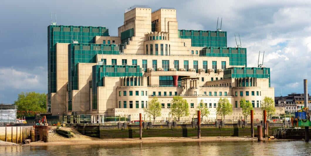 SIS or MI6 building in Vauxhall   headquarters of Secret Intelligence Service, London, UK
