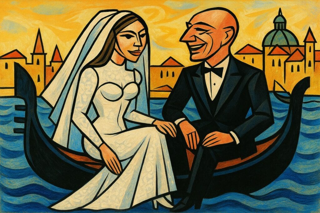 Bezos and Sanchez in gondola by ChatGPT painting a la Picasso 1024x683.jpeg