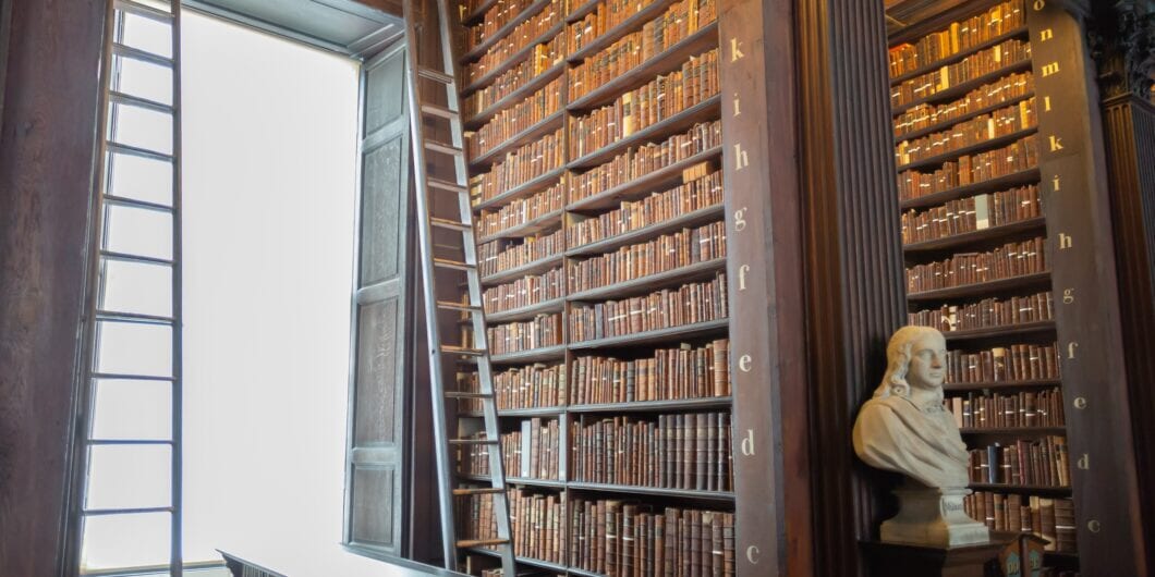 Dublin, Ireland   August 23, 2018: The Long Room in the Old Library at Trinity College Dublin